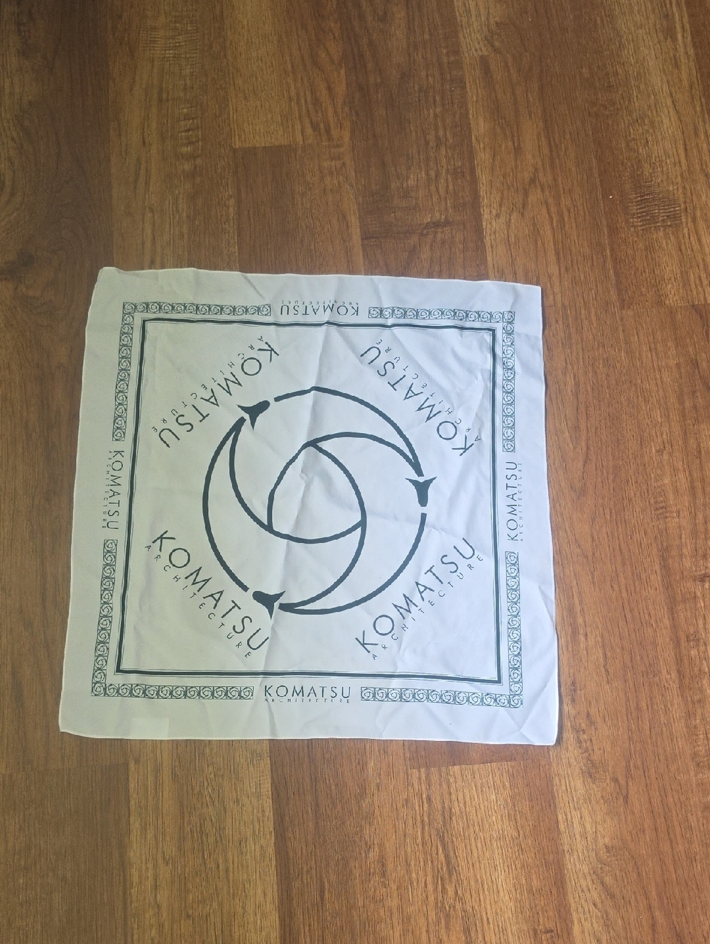 Komatsu White Square Logo Scarf
